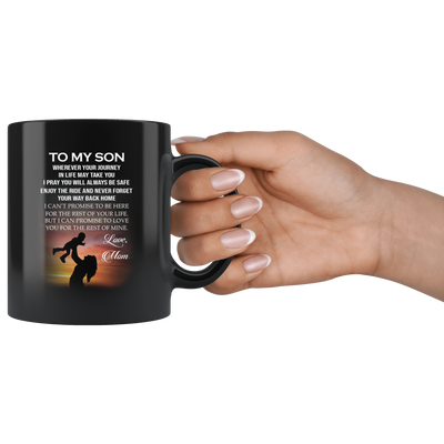 To My Son Wherever Your Journey In Life Mug, Coffee Mug Tea Cup