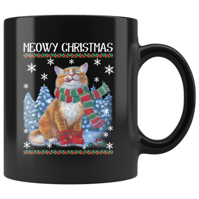 Meowy Christmas Mug, Merry Christmas Mug