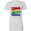 Love Openly Be Yourself Shine Bright Accept All Listen Deeply Live Truthfully Pride Month LGBT Gay Lesbian Queer T-Shirt women