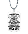 Dog tag to my husband gift, Father day gift, Christmas gift, Necklace gift