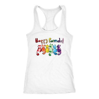 Happy Purride Shirt 2018, LGBT Gay Lesbian Pride Raceback Tank Shirt 2018