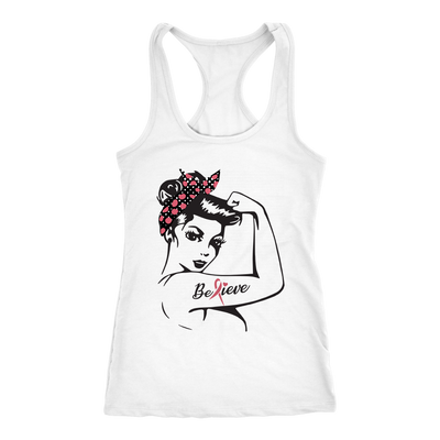 Believe-Rosie-the-Riveter-Shirt-breast-cancer-shirt-breast-cancer-cancer-awareness-cancer-shirt-cancer-survivor-pink-ribbon-pink-ribbon-shirt-awareness-shirt-family-shirt-birthday-shirt-best-friend-shirt-clothing-women-men-racerback-tank-tops