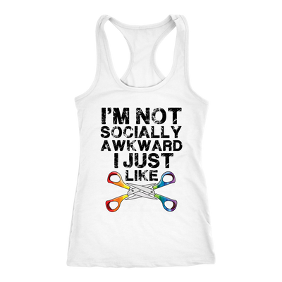 I'M-NOT-SOCIALLY-AWKWARD-I-JUST-LIKE-SCISSORS-lgbt-shirts-gay-pride-rainbow-lesbian-equality-clothing-women-men-racerback-tank-tops