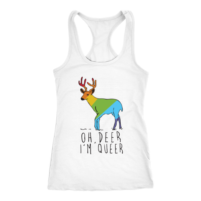 Oh-Deer-I'm-Queer-Shirts-LGBT-SHIRTS-gay-pride-shirts-gay-pride-rainbow-lesbian-equality-clothing-women-men-racerback-tank-tops