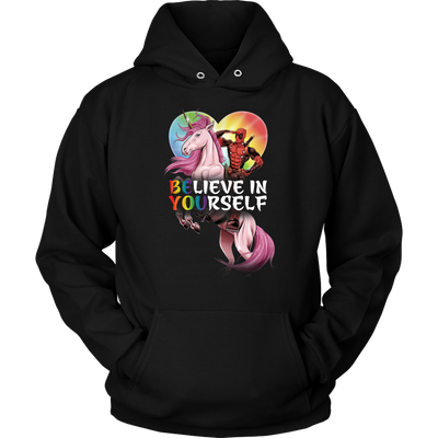 DEADPOOL-BELIEVE-IN-YOURSELF-LGBT-shirts-gay-pride-shirts-rainbow-lesbian-equality-clothing-men-women-unisex-hoodie