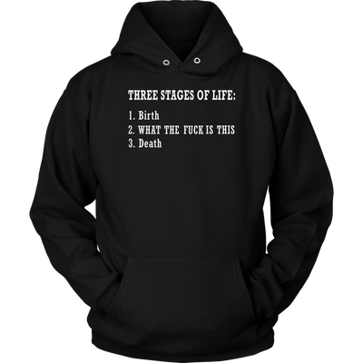 Three-Stages-of-Life-Birth-What-The-Fuck-is-This-Death-Shirt-funny-shirt-funny-shirts-sarcasm-shirt-humorous-shirt-novelty-shirt-gift-for-her-gift-for-him-sarcastic-shirt-best-friend-shirt-clothing-women-men-unisex-hoodie
