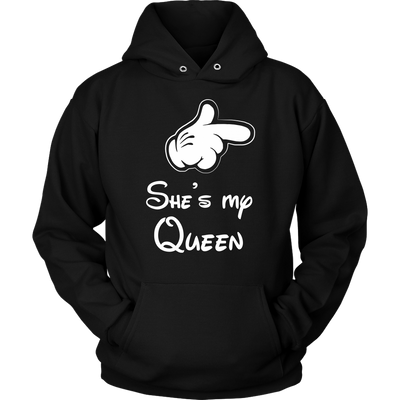 She's-My-Queen-Shirt-husband-shirt-husband-t-shirt-husband-gift-gift-for-husband-anniversary-gift-family-shirt-birthday-shirt-funny-shirts-sarcastic-shirt-best-friend-shirt-clothing-women-men-unisex-hoodie