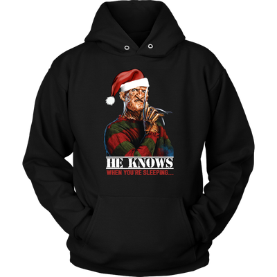 He-Knows-When-You-re-Sleeping-Freddy-Krueger-Christmas-Santa-Claus-Shirt-merry-christmas-christmas-shirt-holiday-shirt-christmas-shirts-christmas-gift-christmas-tshirt-santa-claus-ugly-christmas-ugly-sweater-christmas-sweater-sweater-family-shirt-birthday-shirt-funny-shirts-sarcastic-shirt-best-friend-shirt-clothing-women-men-unisex-hoodie