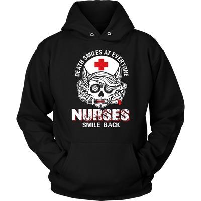 Death-Smiles-At-Everyone-Nurses-Smile-Back-Shirt-nurse-shirt-nurse-gift-nurse-nurse-appreciation-nurse-shirts-rn-shirt-personalized-nurse-gift-for-nurse-rn-nurse-life-registered-nurse-clothing-women-men-unisex-hoodie