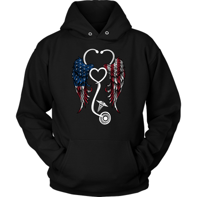 Nurse Angel Wings American Flag, Nurse Shirt