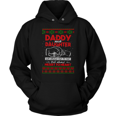 Daddy-and-Daughter-Not-Always-Eye-to-Eye-But-Always-Heart-to-Heart-Shirts-dad-shirt-father-shirt-fathers-day-gift-new-dad-gift-for-dad-funny-dad shirt-father-gift-new-dad-shirt-anniversary-gift-family-shirt-birthday-shirt-funny-shirts-sarcastic-shirt-best-friend-shirt-clothing-women-men-unisex-hoodie