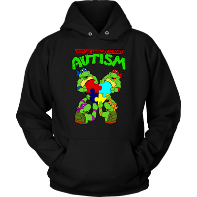 Support Advocate Educate Autism Shirt, Ninja Turtle Shirt, Autism Awareness Shirt