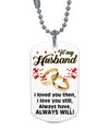 Dog tag to my husband gift, Father day gift, Christmas gift, Necklace gift Dog Tag
