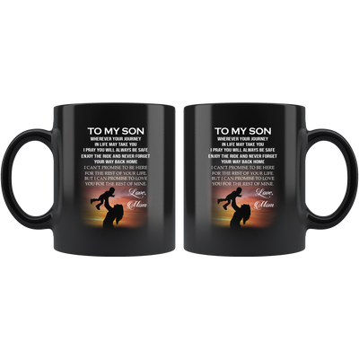 To My Son Wherever Your Journey In Life Mug, Coffee Mug Tea Cup