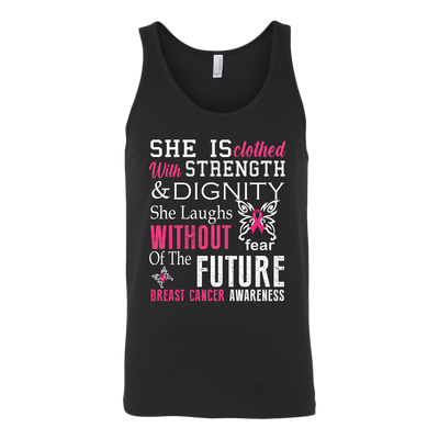 She Is Clothed With Strength Dignity Shirt, Breast Cancer Awareness Shirts