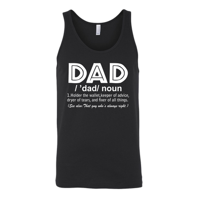 Dad-Holder-the-Wallet-Keeper-of-Advice-Dryer-of-Tear-Shirt-dad-shirt-father-shirt-fathers-day-gift-new-dad-gift-for-dad-funny-dad shirt-father-gift-new-dad-shirt-anniversary-gift-family-shirt-birthday-shirt-funny-shirts-sarcastic-shirt-best-friend-shirt-clothing-women-men-unisex-tank-tops