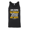 God-Found-The-Strongest-Woman-and-Made-Her-My-Wife-husband-shirt-husband-t-shirt-husband-gift-gift-for-husband-anniversary-gift-family-shirt-birthday-shirt-funny-shirts-sarcastic-shirt-best-friend-shirt-clothing-women-men-unisex-tank-tops