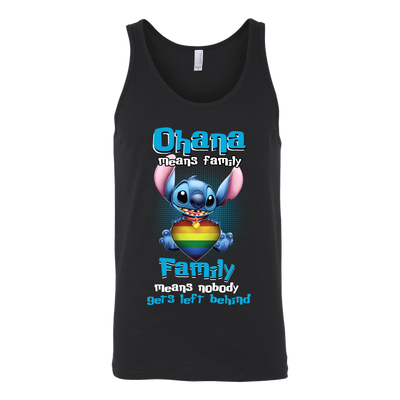 Ohana Means Family Family Means Nobody Gets Left Behind Stitch Unisex Tank Shirt 2018, LGBT Gay Lesbian Pride Shirt 2018