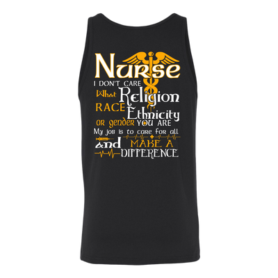 Nurse I Don’t Care What Religion Race Ethnicity Or Gender You Are Shirt, Nurse Shirt