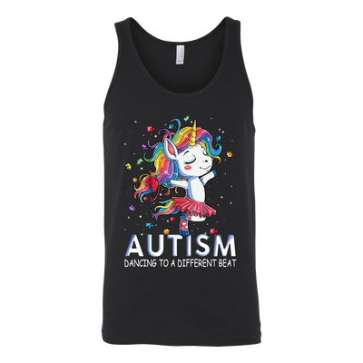 Autism-Dancing-To-A-Different-Beat-Shirts-autism-shirts-autism-awareness-autism-shirt-for-mom-autism-shirt-teacher-autism-mom-autism-gifts-autism-awareness-shirt- puzzle-pieces-autistic-autistic-children-autism-spectrum-clothing-women-men-unisex-tank-tops