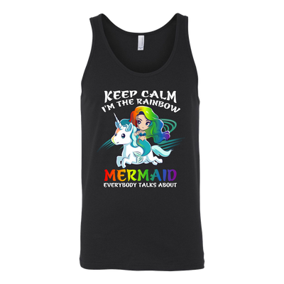 Keep-Calm-I'm-The-Rainbow-Mermaid-Everybody-Talks-About-Shirts-lgbt-shirts-gay-pride-shirts-rainbow-lesbian-equality-clothing-women-men-unisex-tank-tops