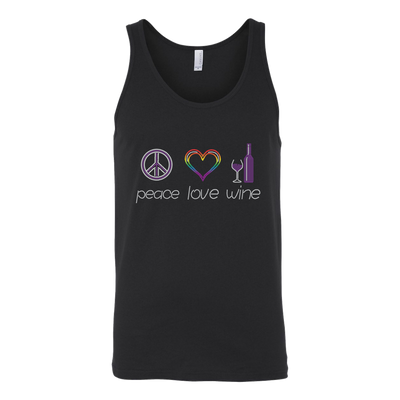 Peace-Love-Wine-Shirts-LGBT-SHIRTS-gay-pride-shirts-gay-pride-rainbow-lesbian-equality-clothing-women-men-unisex-tank-tops