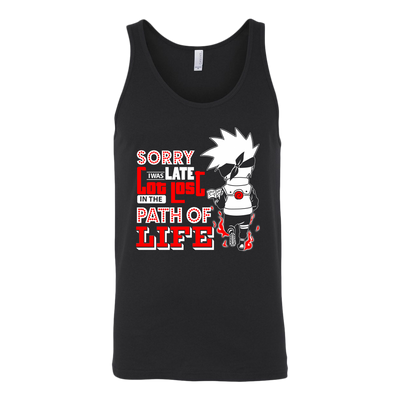 Naruto-Shirt-Kakashi-Hatake-Shirt-Sorry-I-was-Late-Got-Lost-in-the-Path-of-Life-Shirt-merry-christmas-christmas-shirt-anime-shirt-anime-anime-gift-anime-t-shirt-manga-manga-shirt-Japanese-shirt-holiday-shirt-christmas-shirts-christmas-gift-christmas-tshirt-santa-claus-ugly-christmas-ugly-sweater-christmas-sweater-sweater-family-shirt-birthday-shirt-funny-shirts-sarcastic-shirt-best-friend-shirt-clothing-women-men-unisex-tank-tops