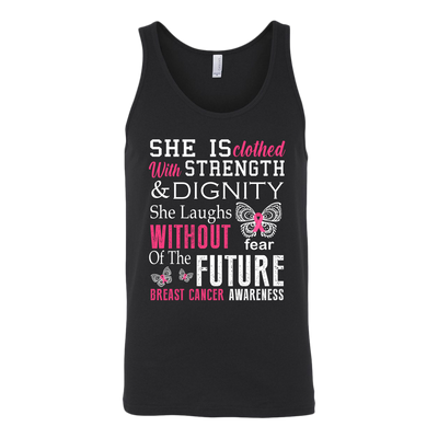 She Is Clothed With Strength Dignity Shirt, Breast Cancer Shirt