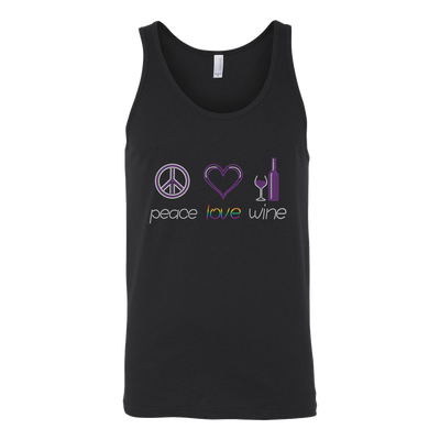 Peace-Love-Wine-Shirts-LGBT-SHIRTS-gay-pride-shirts-gay-pride-rainbow-lesbian-equality-clothing-women-men-unisex-tank-tops