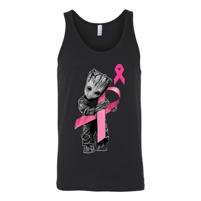 Breast-Cancer-Awareness-Shirt-Baby-Groot-Hug-Shirt-breast-cancer-shirt-breast-cancer-cancer-awareness-cancer-shirt-cancer-survivor-pink-ribbon-pink-ribbon-shirt-awareness-shirt-family-shirt-birthday-shirt-best-friend-shirt-clothing-women-men-unisex-tank-tops
