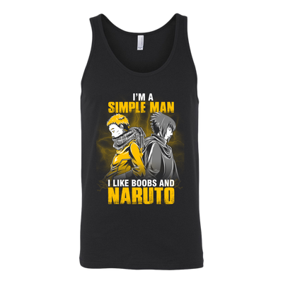 Naruto Shirt, Sasuke Itachi Shirts, I'm a Simple Man I Like Boobs and Naruto Shirt