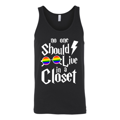 No-One-Should-Live-in-a-Closet-Shirts-Harry-Potter-Shirts-LGBT-SHIRTS-gay-pride-shirts-gay-pride-rainbow-lesbian-equality-clothing-women-men-unisex-tank-tops