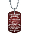 Dog tag to my husband gift, Father day gift, Christmas gift, Necklace gift Dog Tag