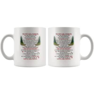 To My Grandson Love Grandma Mug, Grandson Mug