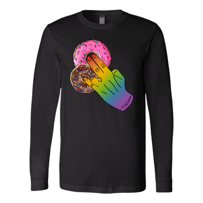Dunkin-Donuts-Only-Human-Hand-Shirt-LGBT-SHIRTS-gay-pride-shirts-gay-pride-rainbow-lesbian-equality-clothing-women-men-long-sleeve-shirt