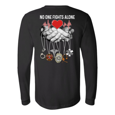 No One Fights Alone Shirt, Nurse Shirt, Back Shirt