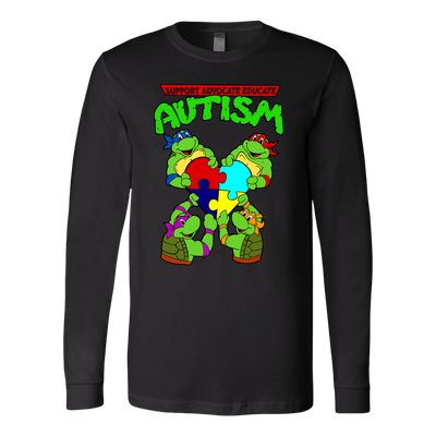 Support Advocate Educate Autism Shirt, Ninja Turtle Shirt, Autism Awareness Shirt