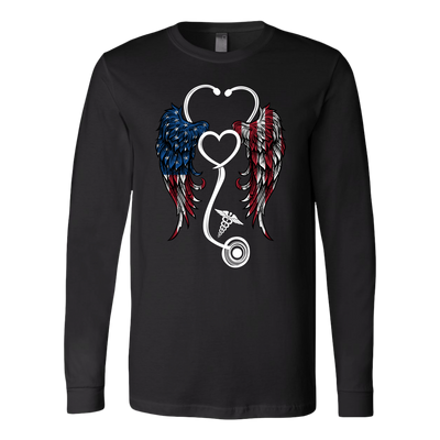 Nurse Angel Wings American Flag, Nurse Shirt