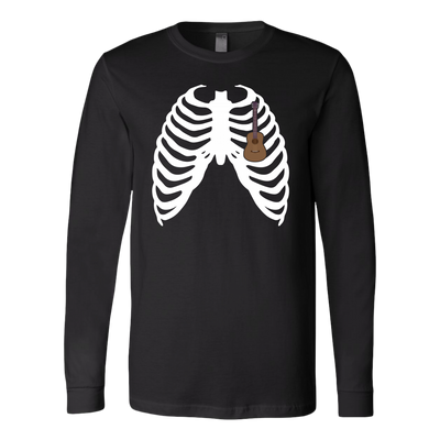 Guitar Skeleton Rib Cage Acoustic Guitar Shirt, Guitar Shirt