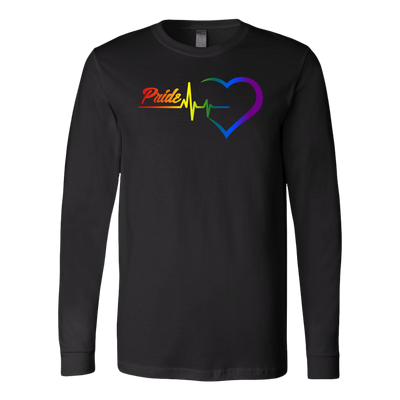 Pride Heartbeat Rainbow Shirt, LGBT Shirt, Nurse Shirt