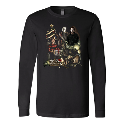 Michael Myers, Jason Voorhees, Freddy Krueger, Leatherface Merry Horror, Christmas Shirt, Halloween Shirt