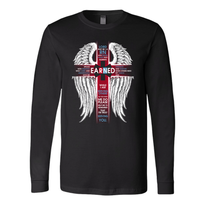 Nurse Shirt, Lord May Be I A RN Angel Wing Shirt