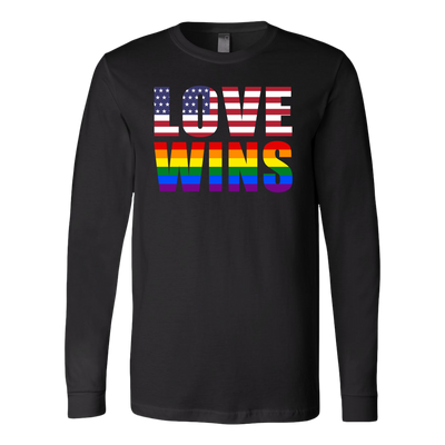 Love Wins America Flag Shirt, Gay Pride Shirt, LGBT Shirt - Dashing Tee