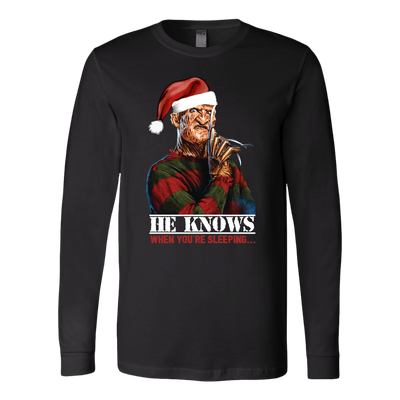 He-Knows-When-You-re-Sleeping-Freddy-Krueger-Christmas-Santa-Claus-Shirt-merry-christmas-christmas-shirt-holiday-shirt-christmas-shirts-christmas-gift-christmas-tshirt-santa-claus-ugly-christmas-ugly-sweater-christmas-sweater-sweater-family-shirt-birthday-shirt-funny-shirts-sarcastic-shirt-best-friend-shirt-clothing-women-men-long-sleeve-shirt