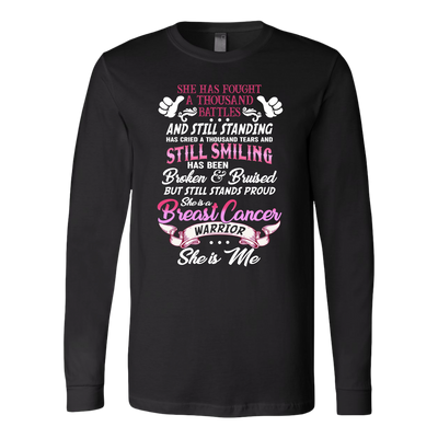 Breast-Cancer-Awareness-Shirt-She-is-a-Breast-Cancer-Warrior-She-is-Me-breast-cancer-shirt-breast-cancer-cancer-awareness-cancer-shirt-cancer-survivor-pink-ribbon-pink-ribbon-shirt-awareness-shirt-family-shirt-birthday-shirt-best-friend-shirt-clothing-women-men-long-sleeve-shirt