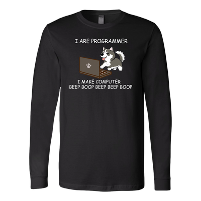 I Are Programmer I Make Computer Beep Funny Cute Dog Shirt