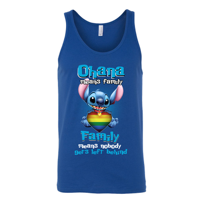 Ohana Means Family Family Means Nobody Gets Left Behind Stitch Unisex Tank Shirt 2018, LGBT Gay Lesbian Pride Shirt 2018