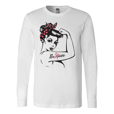 Believe-Rosie-the-Riveter-Shirt-breast-cancer-shirt-breast-cancer-cancer-awareness-cancer-shirt-cancer-survivor-pink-ribbon-pink-ribbon-shirt-awareness-shirt-family-shirt-birthday-shirt-best-friend-shirt-clothing-women-men-long-sleeve-shirt