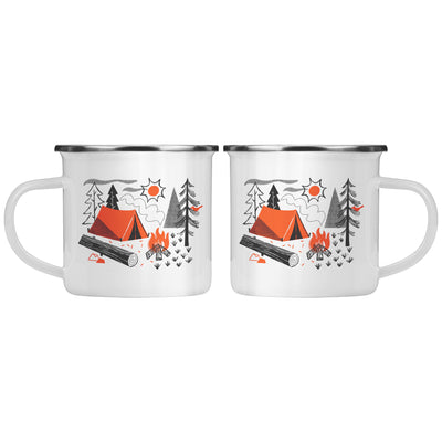Camping mug, enamel mug, outdoor mug