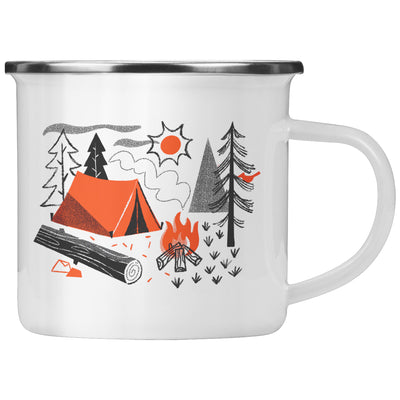 Camping mug, enamel mug, outdoor mug